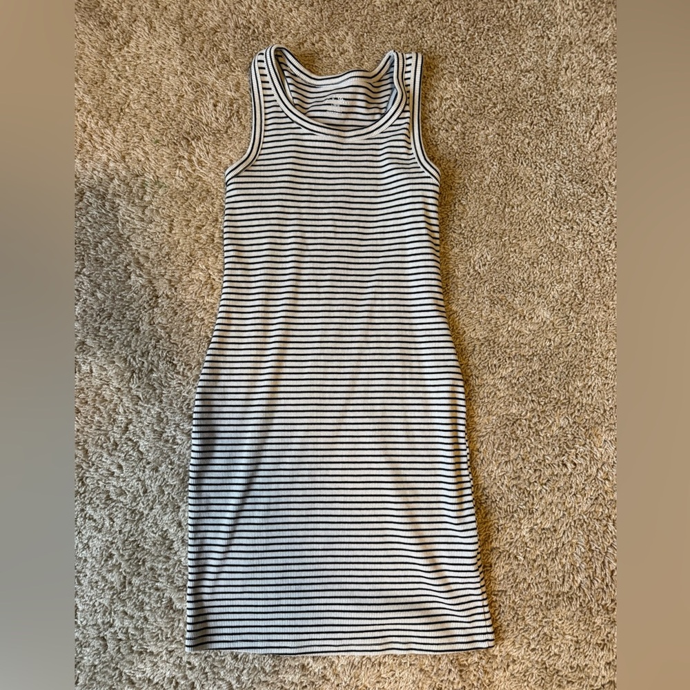 Cat & Jack Black and White Striped tank Dress